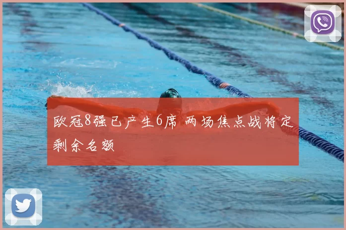 欧冠8强已产生6席 两场焦点战将定剩余名额